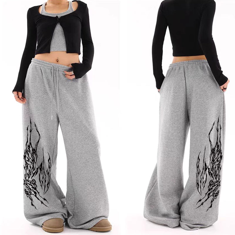 Oversized Hip-Hop Drawstring Loose-Fitting Pants