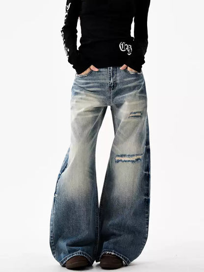 American Retro Washed Denim Jeans
