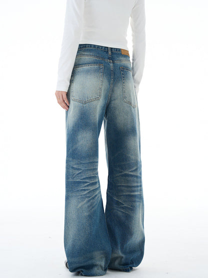 American Retro Washed Straight Jeans