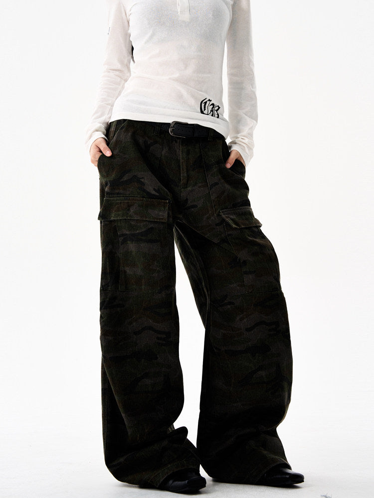 American Retro Camouflage Cargo Pants