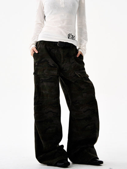American Retro Camouflage Cargo Pants