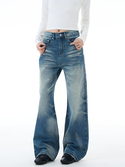 American Retro Washed Straight Jeans