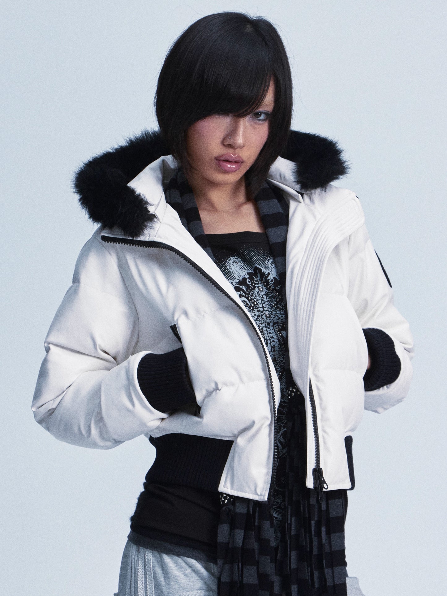 Skull Jacket with Detachable Hood