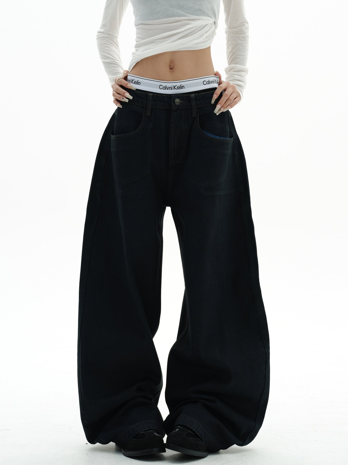 Heavyweight American Retro Wide Jeans
