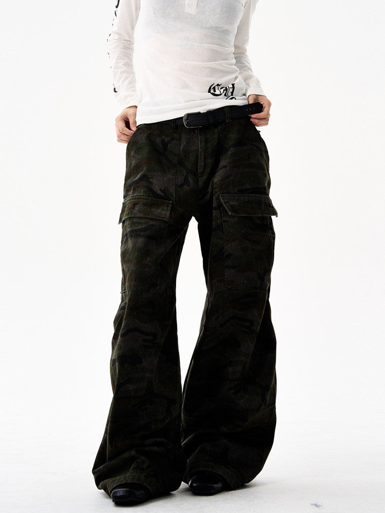 American Retro Camouflage Cargo Pants