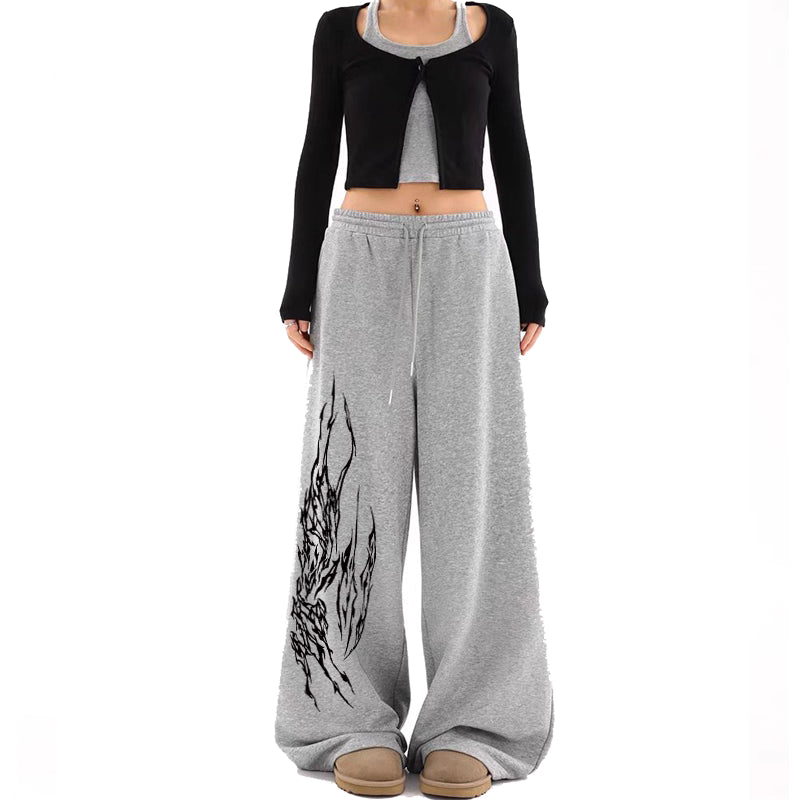 Oversized Hip-Hop Drawstring Loose-Fitting Pants