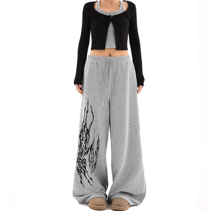 Oversized Hip-Hop Drawstring Loose-Fitting Pants