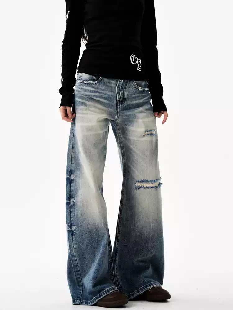 American Retro Washed Denim Jeans