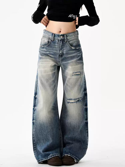 American Retro Washed Denim Jeans