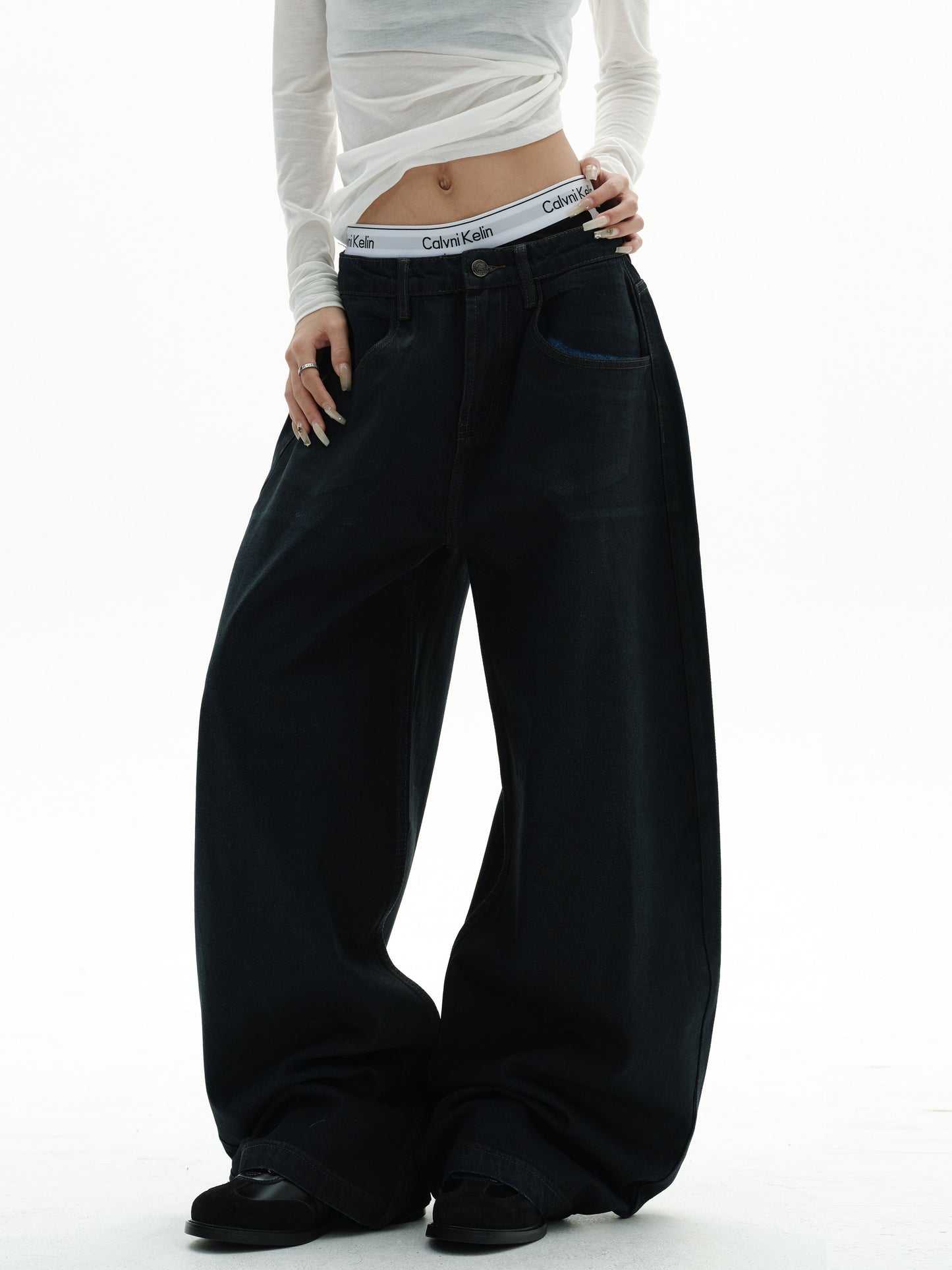 Heavyweight American Retro Wide Jeans