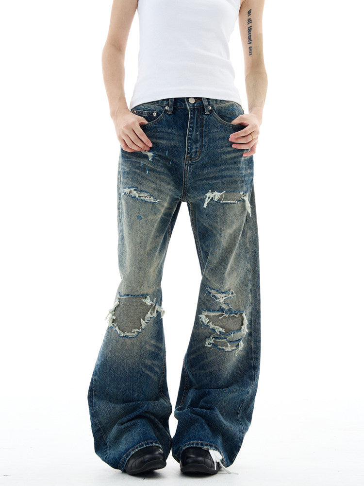 Street Style Ripped Washed Jeans
