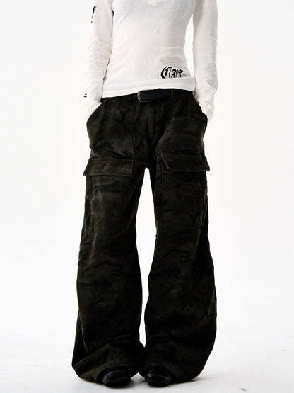 American Retro Camouflage Cargo Pants