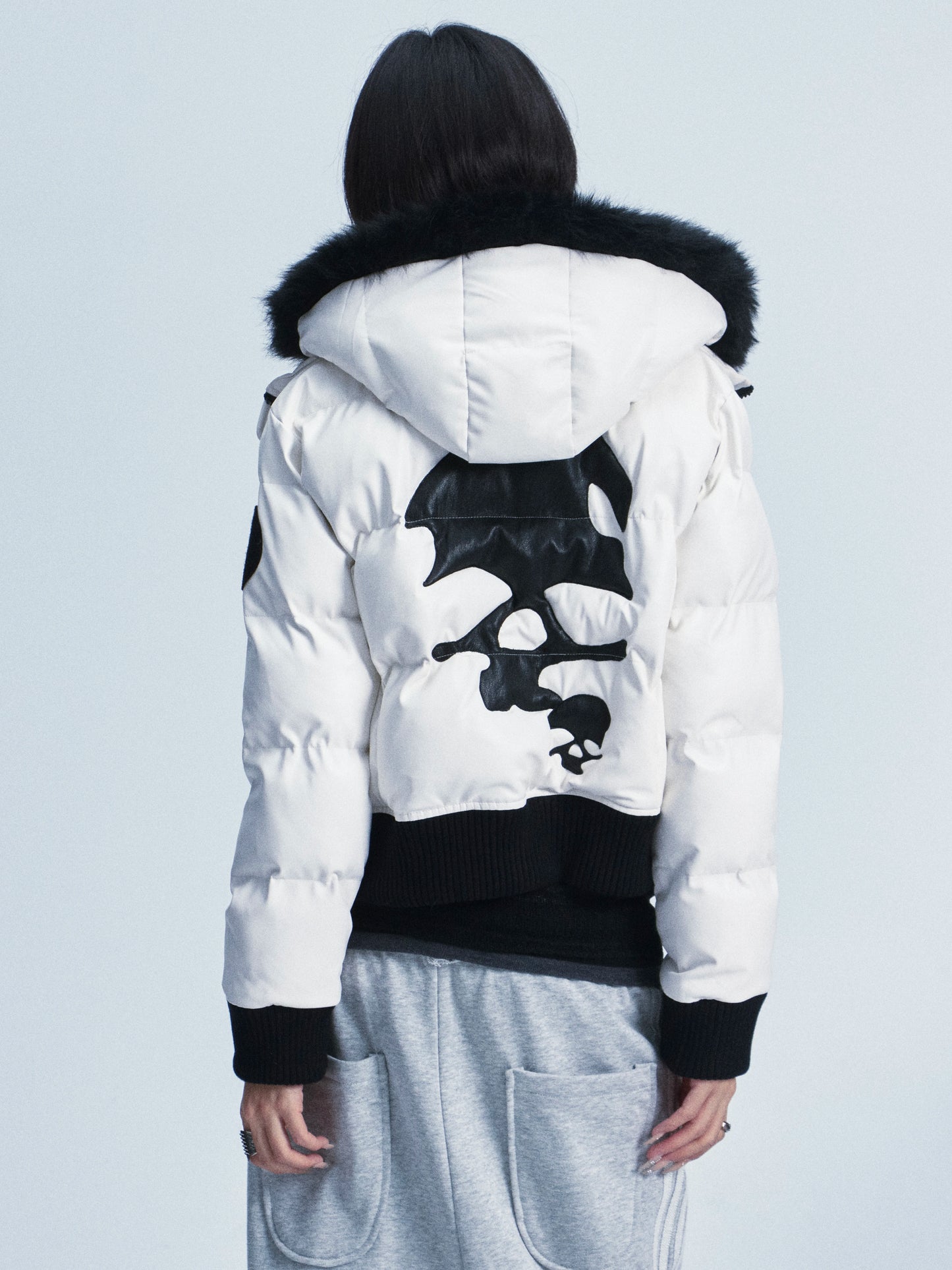 Skull Jacket with Detachable Hood