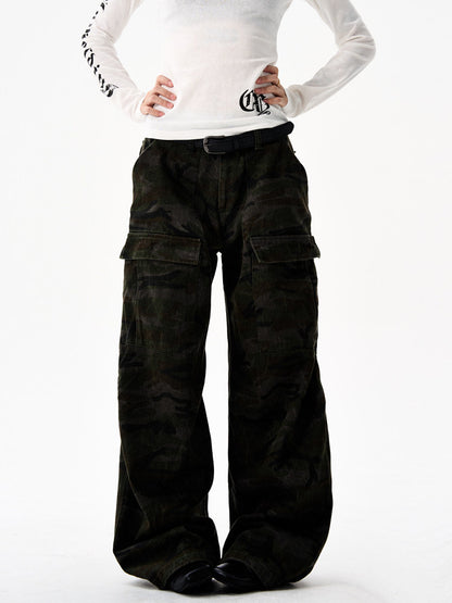 American Retro Camouflage Cargo Pants