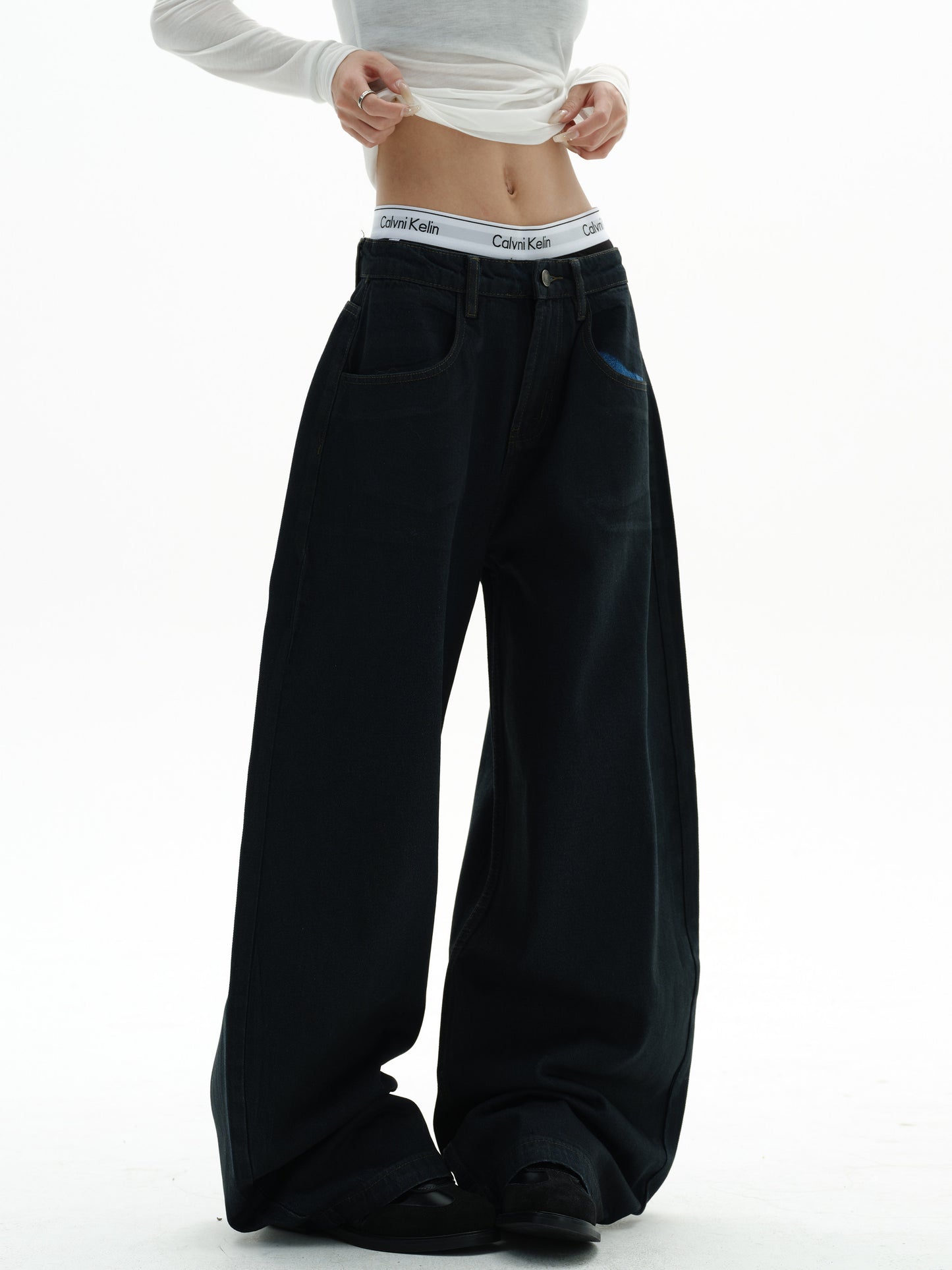 Heavyweight American Retro Wide Jeans