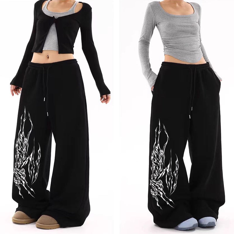 Oversized Hip-Hop Drawstring Loose-Fitting Pants