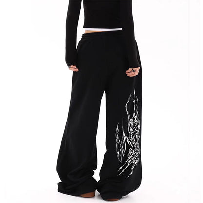 Oversized Hip-Hop Drawstring Loose-Fitting Pants