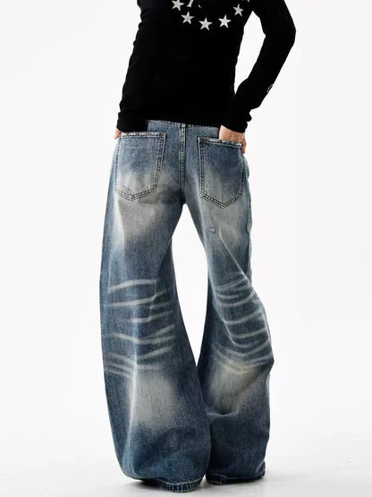 American Retro Washed Denim Jeans