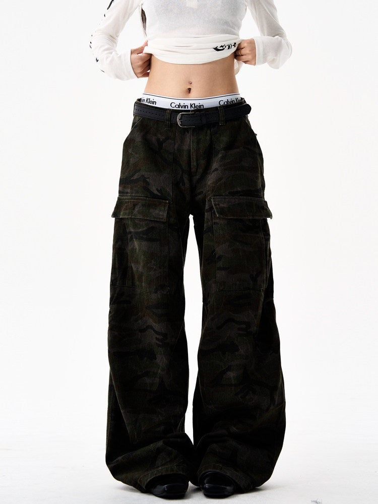 American Retro Camouflage Cargo Pants