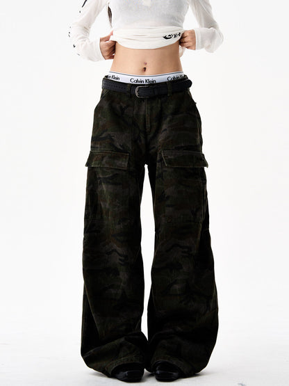 American Retro Camouflage Cargo Pants