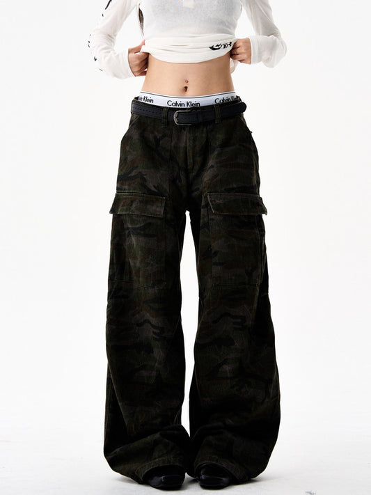 American Retro Camouflage Cargo Pants