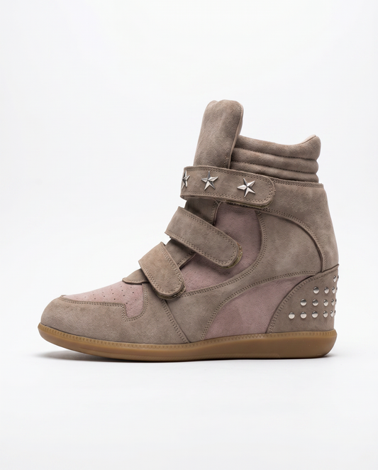 Hidden Wedge Platform Sneakers Khaki