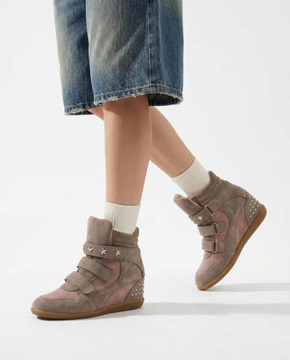 Hidden Wedge Platform Sneakers Khaki