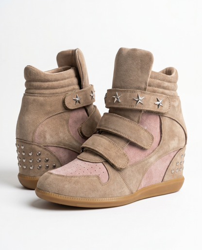Hidden Wedge Platform Sneakers Khaki