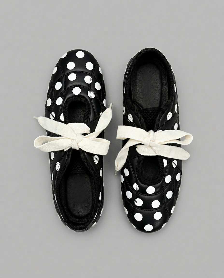 French Polka Dot Ballet Flats