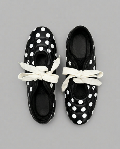 French Polka Dot Ballet Flats
