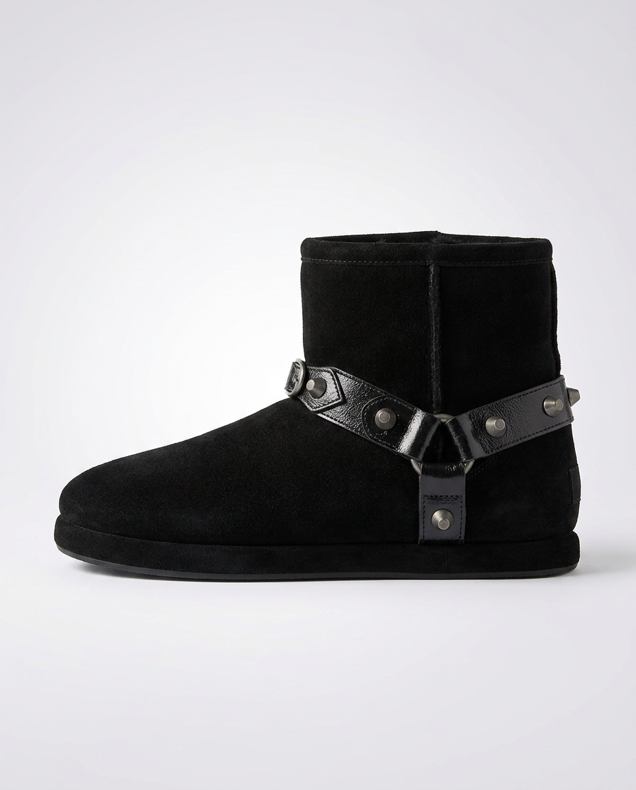 Studded Wool Boots